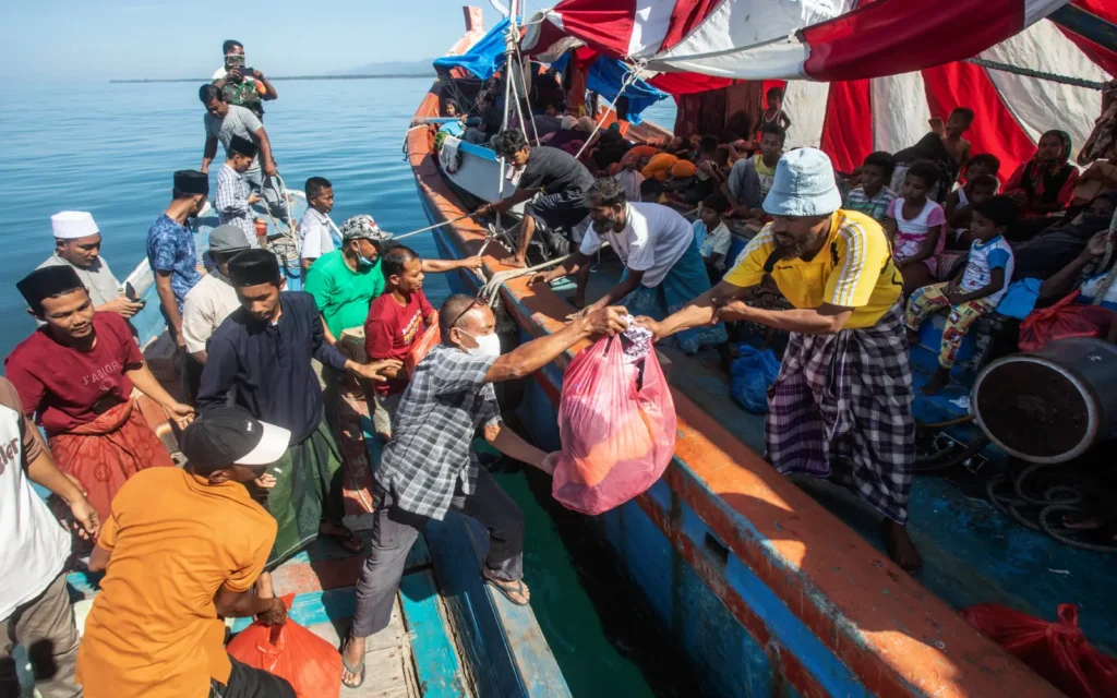 Over 150 Rohingya refugees, including many women and children, were recently rescued near Indonesia’s coast after their boat was stranded for days