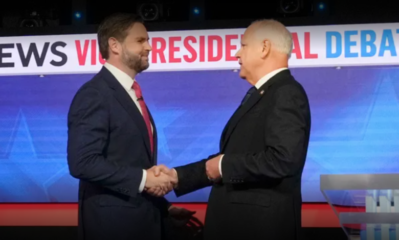 At the highly-touted vice-presidential debate between conservative candidate JD Vance and liberal candidate Tim Walz,